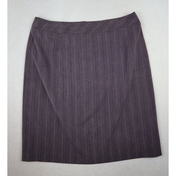 NORTON MCNAUGHTON - WOMEN'S PURPLE STRIPED PENCIL SKIRT - SIZE 18 - BUSINESS - Picture 2 of 7